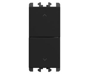 Doppio pulsante interbloccato Urmet Lybra per tapparelle nero 27139.N