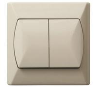 Doppio Pulsante Interruttore Illuminazione Interna Clicca Piastra A Parete Beige