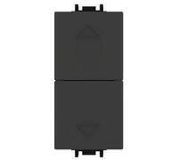 DOPPIO PULSANTE NERO VP42 COMPATIBILE VIMAR PLANA VP42-MN-ECO27244 ECOVA