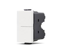 Doppio pulsante per tapparelle 10A 250V serie Joy 522B bianco compatibile con matix