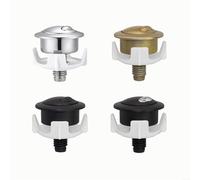 Doppio pulsante per WC per valvola di scarico Siamp azionata via cavo, ricambio per Optima 50, interruttore WC a doppia fila senza meccanismo a molla, nero opaco (nero+argento)