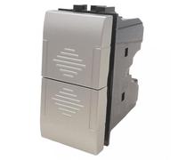 DOPPIO PULSANTE UNIPOLARE ART COMPATIBILE LIVING ALLUMINIO ART-A-MAP827A MAPAM