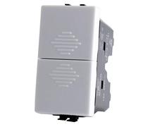 DOPPIO PULSANTE UNIPOLARE COMPATIBILE MATIX MAPT3I-MAPJOY-F522BI MAPAM