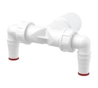 Doppio raccordo a gomito per lavastoviglie da 17 - 23 mm a 32 mm/40 mm