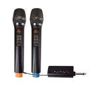 Karma Radiomicrofono Voice 2M Doppio – Karaoke, Microfono a Condensatore Nero
