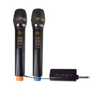 Karma Radiomicrofono Voice 2M Doppio – Karaoke, Microfono a Condensatore Nero