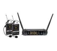 DOPPIO RADIOMICROFONO LAVALIER WIRELESS UHF