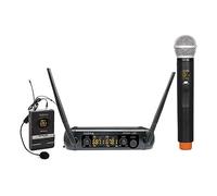 KARMA DOPPIO RADIOMICROFONO AD ARCHETTO UHF SET 8202PL (PALMARE+ARCHETTO)**PUOI PAGARE ANCHE ALLA CONSEGNA!!!**