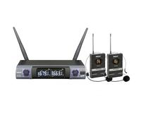 Karma Kit microfoni Set 8302Lav - Doppio radiomicrofono UHF ad archetto Black e Grey