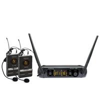 Doppio radiomicrofono UHF con archetto - Karma SET 8202LAV