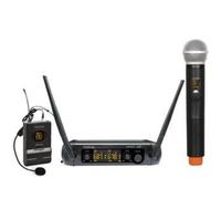 Doppio Radiomicrofono UHF Con Palmare Ed Archetto Karma - SET 8202PL