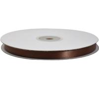 Doppio Raso 10 mm Marrone Scuro x 50 mt - Satinato