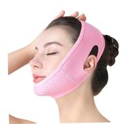 Doppio riduzione del mento v linea facciale maschera nastro per sollevamento del viso cinghia morbido per le donne ripristinano la pelle elasticità rosa