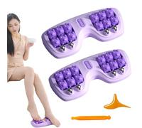Doppio rullo portatile per massaggio ai piedi, design ergonomico, rullo per alleviare la fascite plantare, strumento per digitopressione plantare con tre tecniche di massaggio, massaggio profondo (2