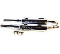 DOPPIO SCARICO OMOLOGATO MSR SILENZIATORE MOTO D'EPOCA HONDA GL 1500 GOLDWING DAL 1988 BENTCONIC CAC FINE SERIE