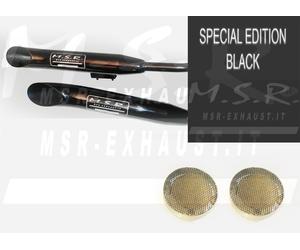 DOPPIO SCARICO OMOLOGATO MSR SILENZIATORE MOTO D'EPOCA HONDA VT 1100 SHADOW ACE DAL 1997 SHORTSHOTS BLACK DB KILLER