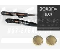 DOPPIO SCARICO OMOLOGATO MSR SILENZIATORE MOTO D'EPOCA MORINI 350 / 500 EXCALIBUR SHORTSHOTS BLACK DB KILLER