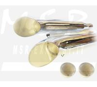 DOPPIO SCARICO OMOLOGATO MSR SILENZIATORE MOTO D'EPOCA MORINI 350 / 500 EXCALIBUR SHORTSHOTS TAC DB KILLER