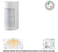Doppio Sensore Movimento Grandangolo Dual Pir da Esterno Antifurto Radio LysaGSM