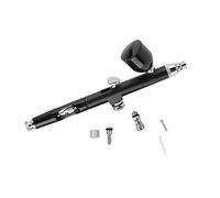 Doppio singolo Azione Feed Airbrush Pistola Penna Spray Vernice Kit Strumento Pneumatico for il modello di artigianato Tatuaggio Make up Nail Art Cake Cars FAI DA TE Soffiaggio comodo(Part B black)