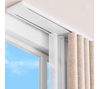 Doppio sistema di binario per tende, facile da installare, in alluminio, regolabile, 16 m, divisorio per la decorazione della casa, soluzione versatile per drappeggi