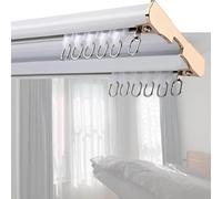 Doppio soffitto in lega di alluminio bianco 1 m 2,5 m 6 m silenzioso resistente Curt Rail facile da installare 470 cm di lunghezza per un funzionamento regolare