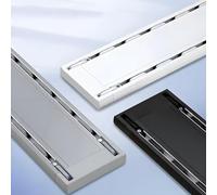 Doppio soffitto tenda RodSilent Ultrafine Alluminio Room Divider Track System per soggiorno camera da letto Grigio 0,80 m Rotaie per tende regolabili per la decorazione della casa