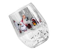 Doppio Strato di Vetro Tazza 300 Ml Resistente Al Calore Acqua Tazza Bevande Per Bere Calda Con Il Modello Di Natale Doppia Parete Tazza