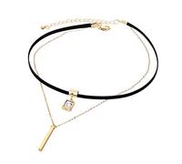 Doppio Strato Girocollo Collane Pendente Catena Della Clavicola Fascino Gioielli Collana Per Le Donne Ragazze Qualità SuperiorePratica