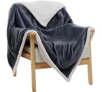 Doppio Strato Throw Blket Thick Cashmere, Fluffy Chunky Fuzzy Blket, Super Soft Cozy Comfy Throw D Blket per Divano Letto, Soggiorno, Grey, 79"x59"/200×150cm