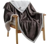 Doppio Strato Throw Blket Thick Cashmere, Fluffy Chunky Fuzzy Blket, Super Soft Cozy Comfy Throw D Blket per Divano Letto, Soggiorno, Brown, 79"x47"/200×120cm