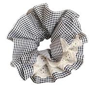 Doppio strato voluminoso fascia per capelli in pizzo a scacchi anelli per capelli durevoli legami per varie età