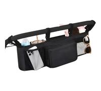 Doppio Stroller Organizer 60 x 20 x 10 cm, impermeabile Stroller Caddy with 3 Compartments & Cup Holder, ampio storage bag for Travel, Outdoor Walking, Camping, Daily Parent Use