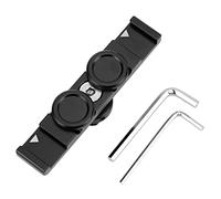Doppio supporto di prolunga per slitta fredda, barra di prolunga per fotocamera, staffa in lega di alluminio con blocco di sicurezza per monitor, microfono, luce flash, accessorio