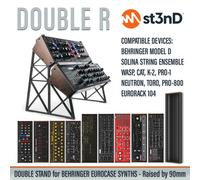 DOPPIO SUPPORTO per SINTETIZZATORI CASSA EURORACK BEHRINGER 70HP/80HP - Rialz...