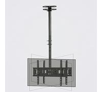 Doppio Supporto Per Tv Da Soffitto, Altezza Regolabile, Movimento Completo, Rotazione Di 360 Gradi, Inclinabile E Girevole Per Tv Da 32-70 Pollici, Può Contenere 2 Tv Schiena Contr