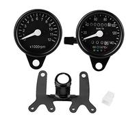 Doppio Tachimetro per Moto, Tachimetro Meccanico per Moto, Contachilometri Meccanico a Doppio Strumento Elettronico Contagiri Misura per Cg125 Gn125