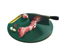 Doppio tagliere a doppio lato | Blocco di preparazione del rotonda | Dispositivo hack per carne, formaggio e verdure per casa, matrimonio, Natale, appartamento, cucina, mangiare, mangiare, re