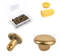 Doppio Tappo Rivetti In Metallo Scatola Di Plastica In Pelle Borchie Dito Culla Per Decorazione Di Riparazione Artigianale In Pelle 100 Set-Bronze 8mmx7mm