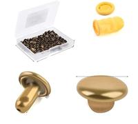 Doppio Tappo Rivetti In Metallo Scatola Di Plastica In Pelle Borchie Dito Culla Per Decorazione Di Riparazione Artigianale In Pelle 100 Set-Bronze 6mmx5mm