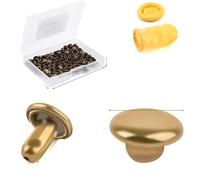 Doppio Tappo Rivetti In Metallo Scatola Di Plastica In Pelle Borchie Dito Culla Per Decorazione Di Riparazione Artigianale In Pelle 100 Set-Bronze 6mmx6mm