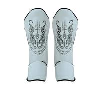Doppio Tigers Mma Alzati Muay Thai Protezioni Stinchi collo Del Piede Bianco Pad