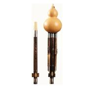 Doppio tono Hulusi B-b+c G Key+f Key Cucurbita Flauto Due melodie di cucurbita Flauto di seta Strumento Principianti Zucca Musicale