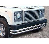 Doppio tubo di protezione anteriore acciaio inox 60mm Land Rover Defender 90