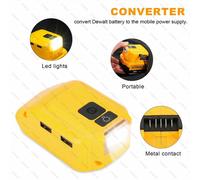 Doppio USB ioni di litio BatteriaCaricabatterie Adattatore DCB090 per Dewalt