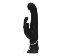 Vibratore per Punto-G e Clitoride Happyrabbit con Stimolatore Flessibile e Ricaricabile, Impermeabile (nero)