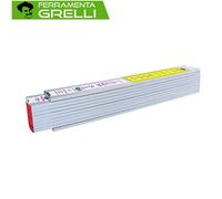 Doppiometro in legno bicolore serie 700 mod.717 - bianco/giallo - alta precis