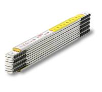 Doppiometro SOLA HF 2/10 in legno bianco/giallo