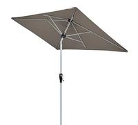 Doppler ACTIVE Auto Tilt 210 x 140 cm - Ombrellone a manovella ideale per il balcone - resistente alla pioggia - pieghevole - ca. 210 x 140 cm - Greige