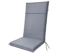 Doppler Cuscino per sedia a schienale alto Life 119x48x4 cm - da giardino con imbottitura da 4cm | per seduta per sedia alta con fascia di sostegno per i lacci | resistente ai raggi UV
